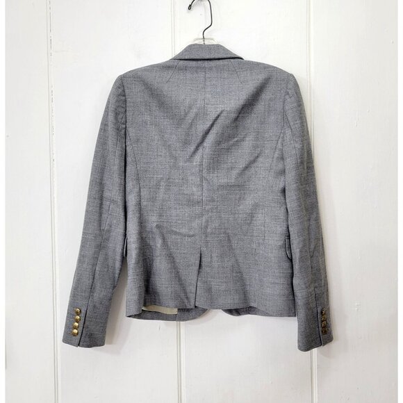 J.Crew Womens Grey Wool Blazer Size 2 - Picture 2 of 4